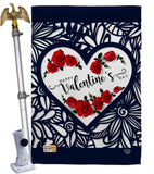 Roses are Love - Valentines Spring Vertical Impressions Decorative Flags HG192152 Made In USA