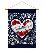 Roses are Love - Valentines Spring Vertical Impressions Decorative Flags HG192152 Made In USA