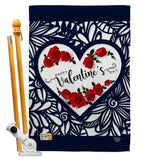 Roses are Love - Valentines Spring Vertical Impressions Decorative Flags HG192152 Made In USA