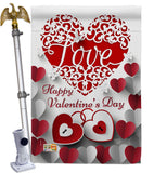 Royalty Love - Valentines Spring Vertical Impressions Decorative Flags HG192154 Made In USA