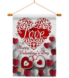 Royalty Love - Valentines Spring Vertical Impressions Decorative Flags HG192154 Made In USA