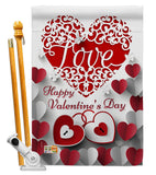 Royalty Love - Valentines Spring Vertical Impressions Decorative Flags HG192154 Made In USA