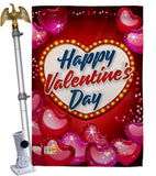 Viva Love - Valentines Spring Vertical Impressions Decorative Flags HG192156 Made In USA