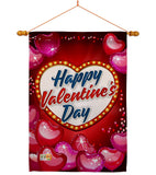 Viva Love - Valentines Spring Vertical Impressions Decorative Flags HG192156 Made In USA