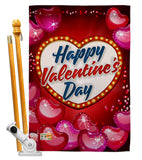 Viva Love - Valentines Spring Vertical Impressions Decorative Flags HG192156 Made In USA