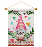 Gnome Give Love - Valentines Spring Vertical Impressions Decorative Flags HG192407 Made In USA
