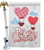 Be My Valentine - Valentines Spring Vertical Impressions Decorative Flags HG192415 Made In USA