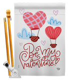 Be My Valentine - Valentines Spring Vertical Impressions Decorative Flags HG192415 Made In USA