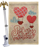 Be My Valentine - Valentines Spring Vertical Impressions Decorative Flags HG192415 Made In USA