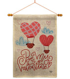 Be My Valentine - Valentines Spring Vertical Impressions Decorative Flags HG192415 Made In USA