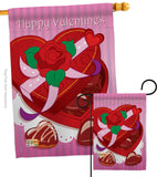 Chocolates - Valentines Spring Vertical Impressions Decorative Flags HG101044 Imported