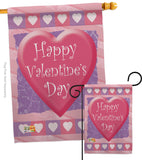 Valentine Heart - Valentines Spring Vertical Impressions Decorative Flags HG101047 Made In USA