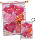 Love Together Forever - Valentines Spring Vertical Impressions Decorative Flags HG101055 Made In USA