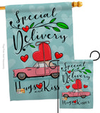 Special Delivery - Valentines Spring Vertical Impressions Decorative Flags HG101064 Made In USA