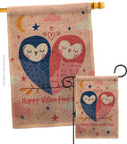 Owl Love - Valentines Spring Vertical Impressions Decorative Flags HG101073 Made In USA