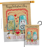 Better Together - Valentines Spring Vertical Impressions Decorative Flags HG137146 Made In USA