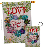 Succa for Love - Valentines Spring Vertical Impressions Decorative Flags HG137147 Made In USA