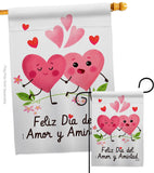 Feliz día del amor - Valentines Spring Vertical Impressions Decorative Flags HG137383 Made In USA