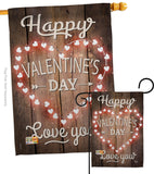 Happy Valentine's Day - Valentines Spring Vertical Impressions Decorative Flags HG191094 Made In USA