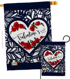 Roses are Love - Valentines Spring Vertical Impressions Decorative Flags HG192152 Made In USA