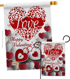 Royalty Love - Valentines Spring Vertical Impressions Decorative Flags HG192154 Made In USA