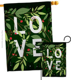 LOVE - Valentines Spring Vertical Impressions Decorative Flags HG192391 Made In USA