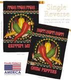 Chili Peppers - Vegetable Food Vertical Impressions Decorative Flags HG117031 Made In USA