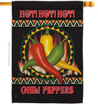 Chili Peppers - Vegetable Food Vertical Impressions Decorative Flags HG117031 Made In USA