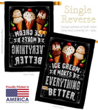 Ice Cream Better - Vegetable Food Vertical Impressions Decorative Flags HG192648 Made In USA