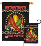 Chili Peppers - Vegetable Food Vertical Impressions Decorative Flags HG117031 Made In USA