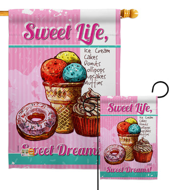 Sweet Life - Vegetable Food Vertical Impressions Decorative Flags HG137215 Made In USA