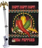 Chili Peppers - Vegetable Food Vertical Impressions Decorative Flags HG117031 Made In USA