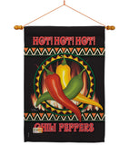 Chili Peppers - Vegetable Food Vertical Impressions Decorative Flags HG117031 Made In USA