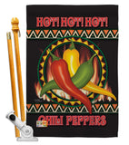 Chili Peppers - Vegetable Food Vertical Impressions Decorative Flags HG117031 Made In USA