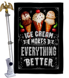 Ice Cream Better - Vegetable Food Vertical Impressions Decorative Flags HG192648 Made In USA