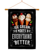 Ice Cream Better - Vegetable Food Vertical Impressions Decorative Flags HG192648 Made In USA