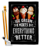 Ice Cream Better - Vegetable Food Vertical Impressions Decorative Flags HG192648 Made In USA