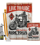 Love To Ride - Vehicle Interests Vertical Impressions Decorative Flags HG115256 Made In USA