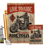 Love To Ride - Vehicle Interests Vertical Impressions Decorative Flags HG115256 Made In USA