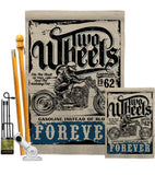 Two Wheels - Vehicle Interests Vertical Impressions Decorative Flags HG115257 Made In USA