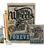 Two Wheels - Vehicle Interests Vertical Impressions Decorative Flags HG115257 Made In USA