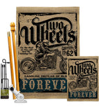 Two Wheels - Vehicle Interests Vertical Impressions Decorative Flags HG115257 Made In USA