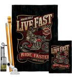 Bikers Rule - Vehicle Interests Vertical Impressions Decorative Flags HG115258 Made In USA