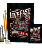 Bikers Rule - Vehicle Interests Vertical Impressions Decorative Flags HG115258 Made In USA