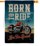 Born To Ride - Vehicle Interests Vertical Impressions Decorative Flags HG115181 Made In USA