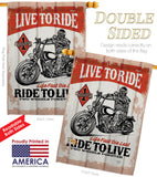 Love To Ride - Vehicle Interests Vertical Impressions Decorative Flags HG115256 Made In USA