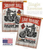 Love To Ride - Vehicle Interests Vertical Impressions Decorative Flags HG115256 Made In USA