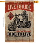 Love To Ride - Vehicle Interests Vertical Impressions Decorative Flags HG115256 Made In USA