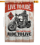 Love To Ride - Vehicle Interests Vertical Impressions Decorative Flags HG115256 Made In USA