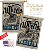 Two Wheels - Vehicle Interests Vertical Impressions Decorative Flags HG115257 Made In USA